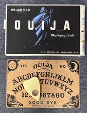 Vintage 1960s Ouija Board Mystifying Oracle William Fuld Salem Mass Complete