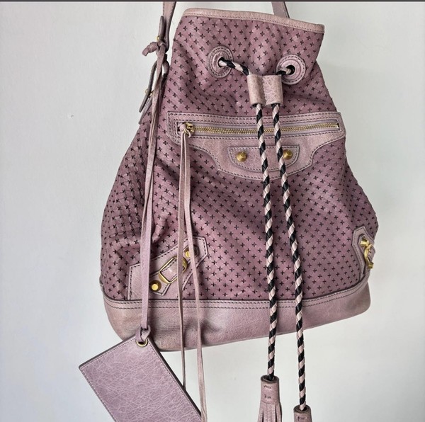 Balenciaga Arena Cross Pampille Bag Lilac Authentic