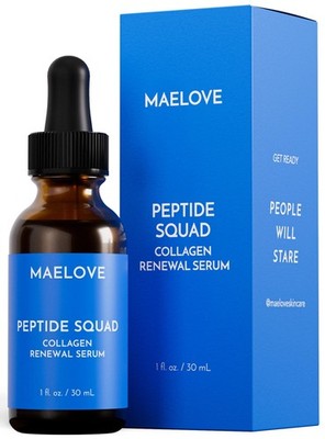 MAELOVE Peptide Squad Collagen Renewal Serum with Copper 1 Fl Oz (Pack of 1) 