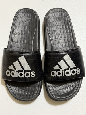 Adidas Voloomix Slides Black Mens Size 7 Foam Comfort Sandals Slip On Shoes
