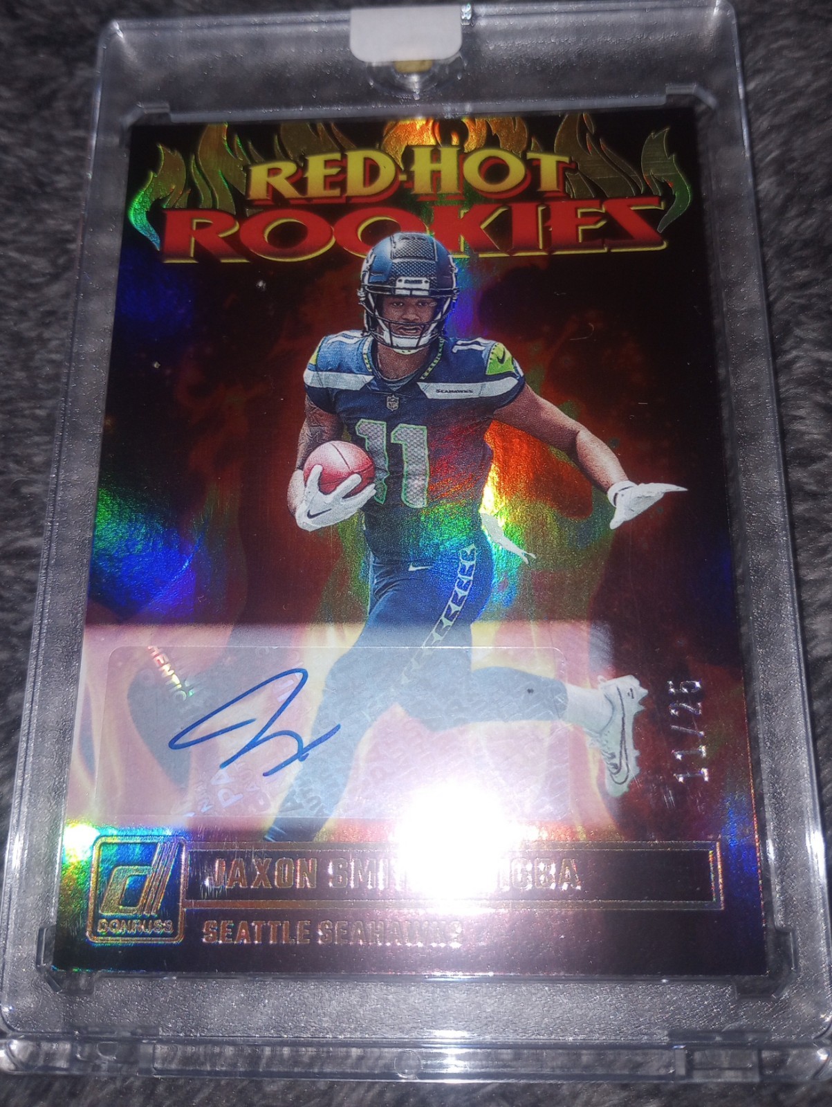 Jaxon Smith-Njigba Panini Donruss Red Hot Rookies #RHR4 Autograph