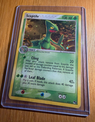 Nintendo Pokémon TCG Sceptile 4/97 EX Dragon Holo Rare 100 HP Stage 2 2004