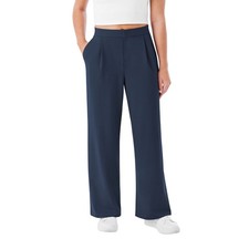 Member's Mark Women's Navy Blue Modern Wide Leg Trouser - Size: XL 16-18