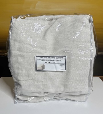 Restoration Hardware Cloud SLOPE ARM Classic Right-Arm Chair FRAME SLIPCOVER Nat