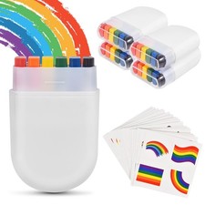 4 Pcs Pride Rainbow Face Body Paint Kit Crayon Flag Paint for Face and Body P...
