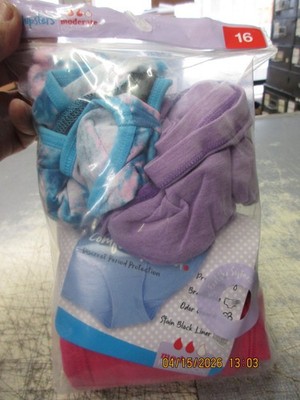 NEW 4 Pack Hanes Comfort Period Moderate Panties Microfiber Hipsters Size 16