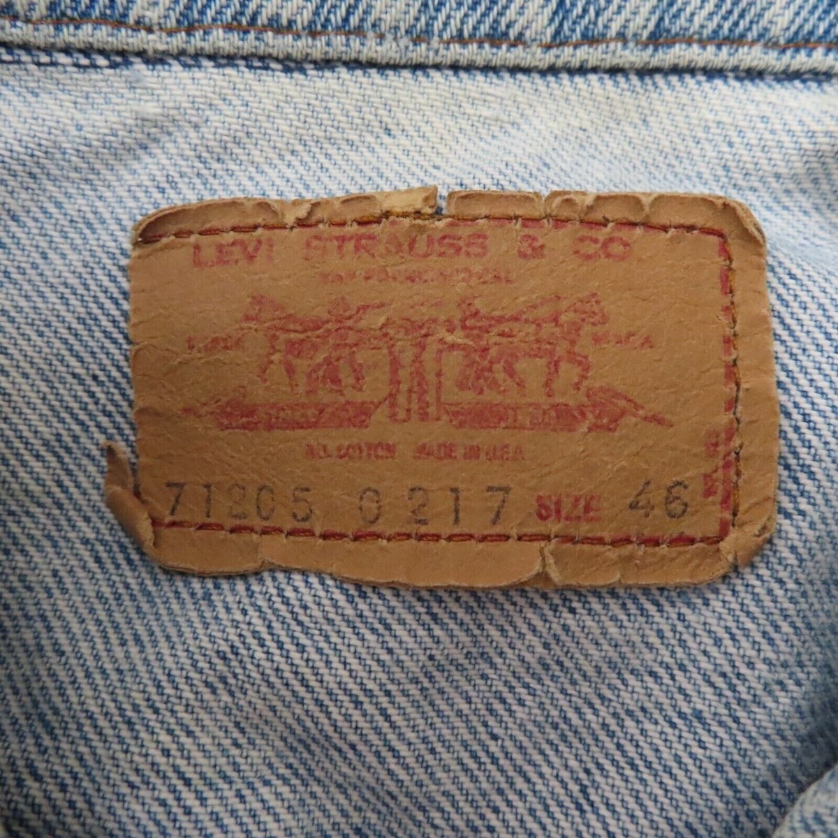 VTG Levis Mens 46 Type 3 Trucker Jacket 71205-0217 Blue Jean VTG Levis Mens 46 Type 3 Trucker Jacket 71205-0217 Blue Jean