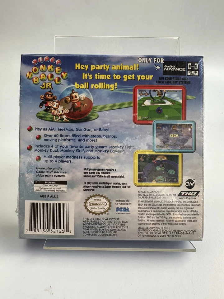 GBA Super Monkey Ball Jr. , New And Sealed - **Flawed** - Image 2 of 4