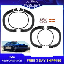 New Demon Style Widebody Fender Flares Kit Black Fits 15-23 Dodge Challenger SRT