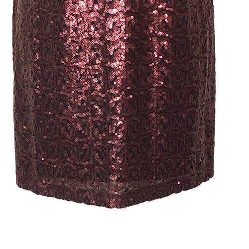 Mini Vestido Silvergate Para Mujer Lentejuelas Lg Borgoña Corto Mini Fiesta Cadenas Correas - Imagen 6 de 10