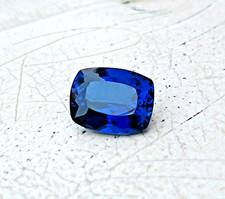 9 Ct Natural Kashmiri Blue Sapphire Cushion Cut FL Certified Loose Gemstone