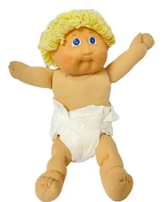 1984 Cabbage Patch Kids Blonde Hair Blue Eyes dimples face Doll by Xavier
