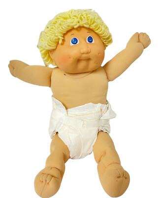 1984 Cabbage Patch Kids Blonde Hair Blue Eyes dimples face Doll by Xavier