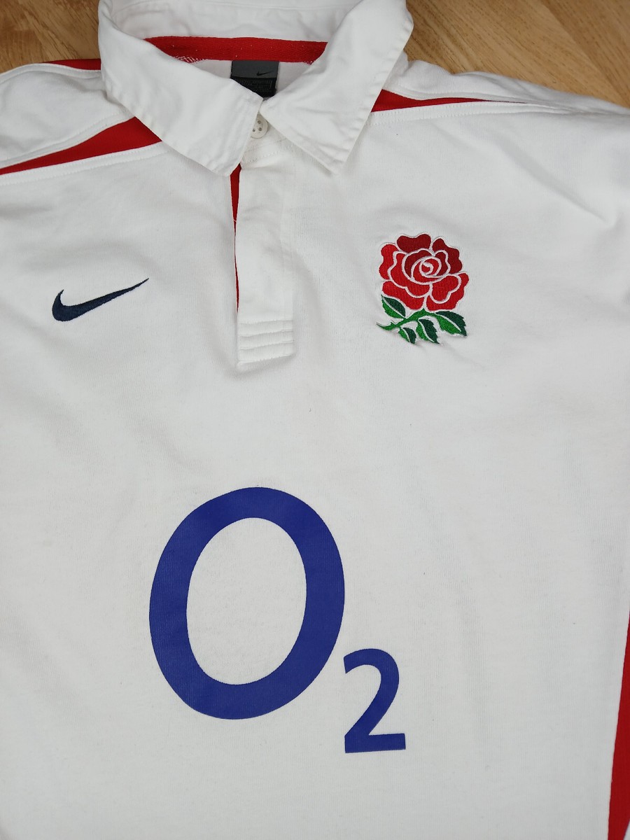 England Rugby Shirt 2003 - 05 Nike Long Sleeve Home Men's