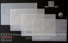 Atak 1/16 King Tiger Production Turret Zimmerit set for Tamiya kits