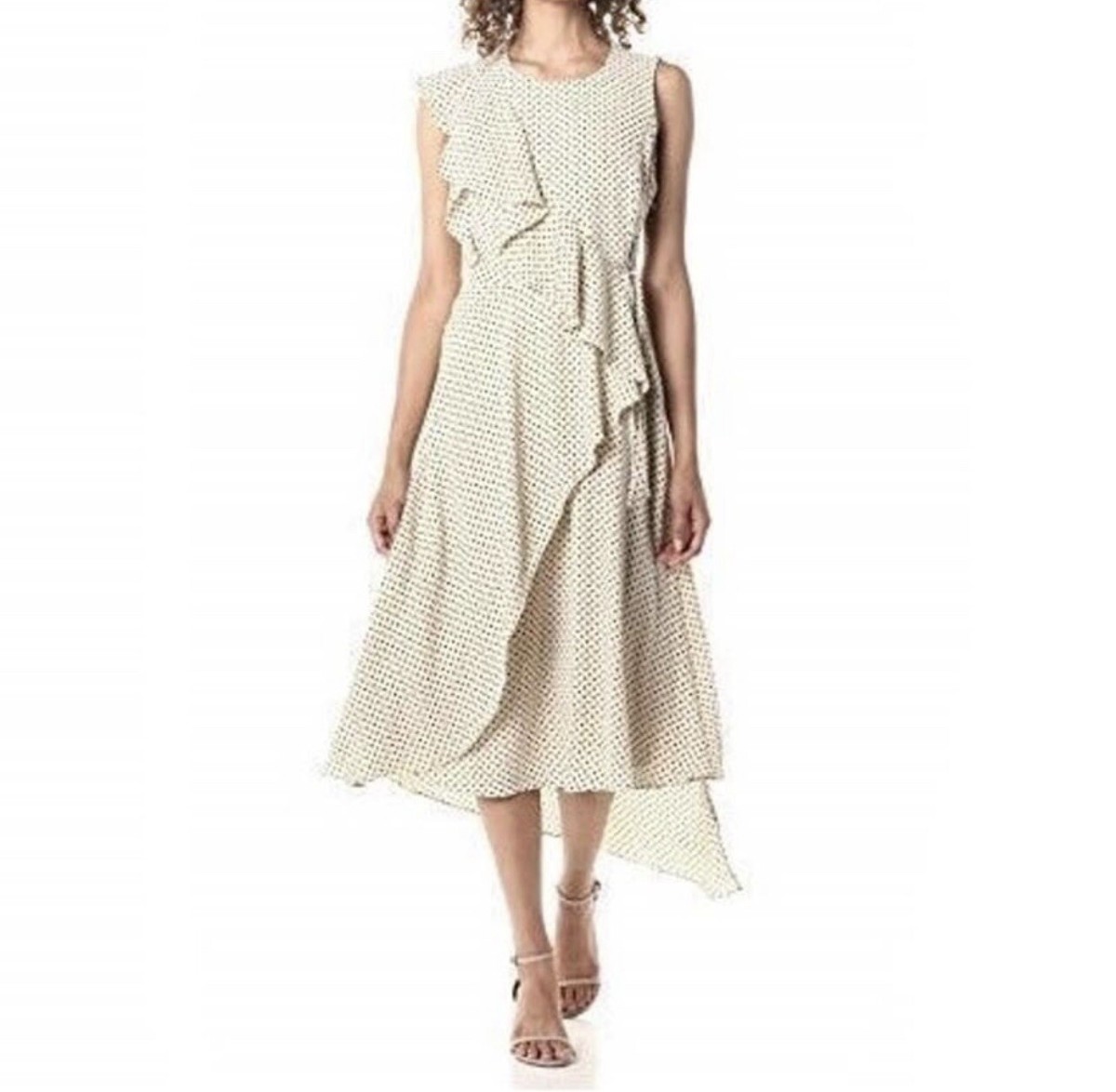 navy blue dress for baby girl BCBGMAXAZRIA Asymmetric Ruffled Dress