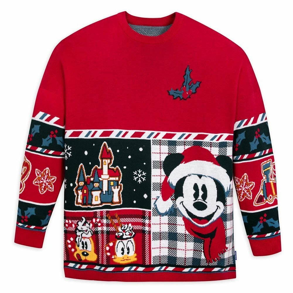 Disneyland Mickey Mouse & Friends Holiday Spirit Jersey Sweater Adults S M  L XL