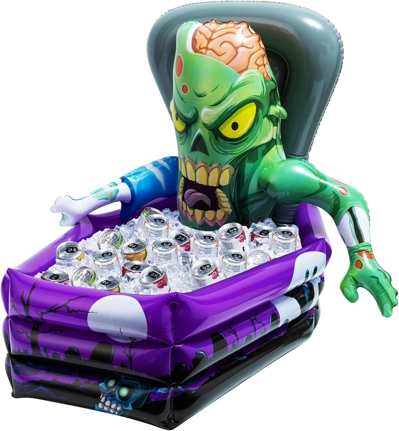 Novelty Inflatable Zombie Drink Cooler Party Beverage Holder ~NEW~