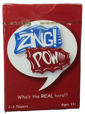 Zing Pow 2011 Comic Book Hero Ages 13+ Card Game Ninja Mime Games