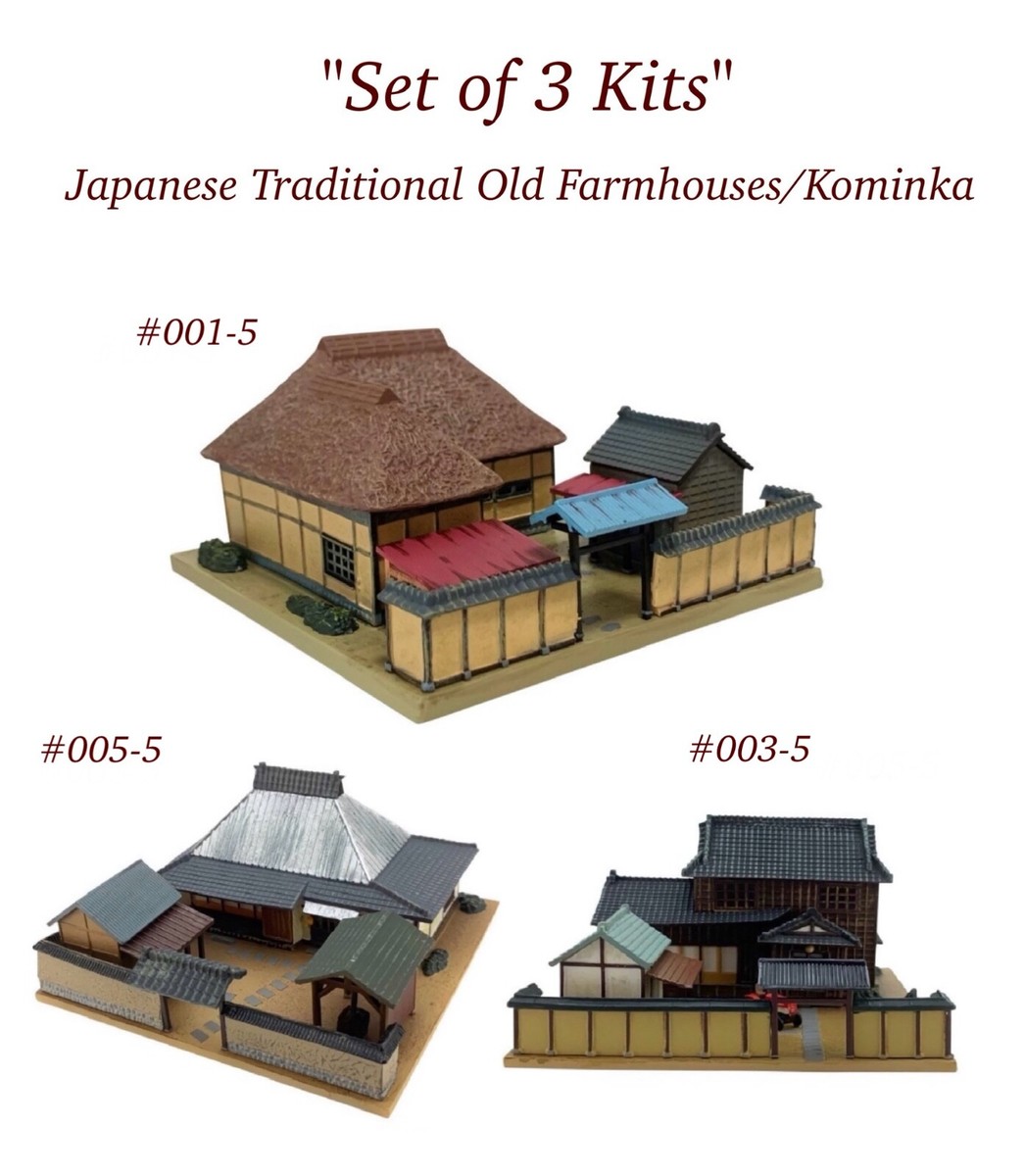 N Scale Tomytec Building Traditional Japanese Old Farmhouses Set