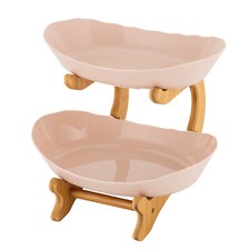 Two-Tier Fruit Bowl Stand and Serving Tray