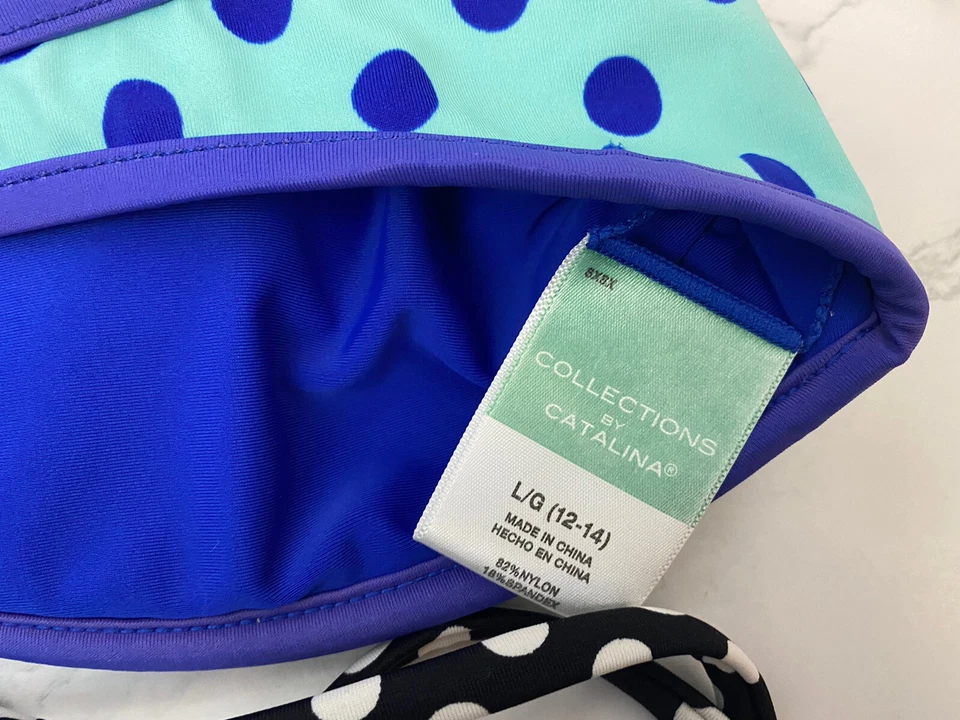 Colecciones de Catalina Top de Bikini de Natación a Lunares Grande Lote de 2 Mujeres G Foto 4 de 4