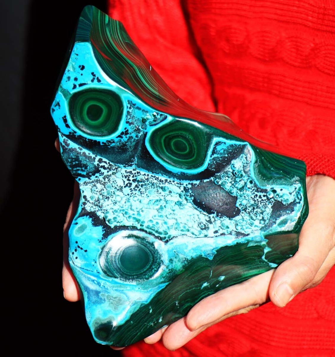 Museum 7.7 lb Vivid Chrysocolla, Malachite, Heterogenite, Congo