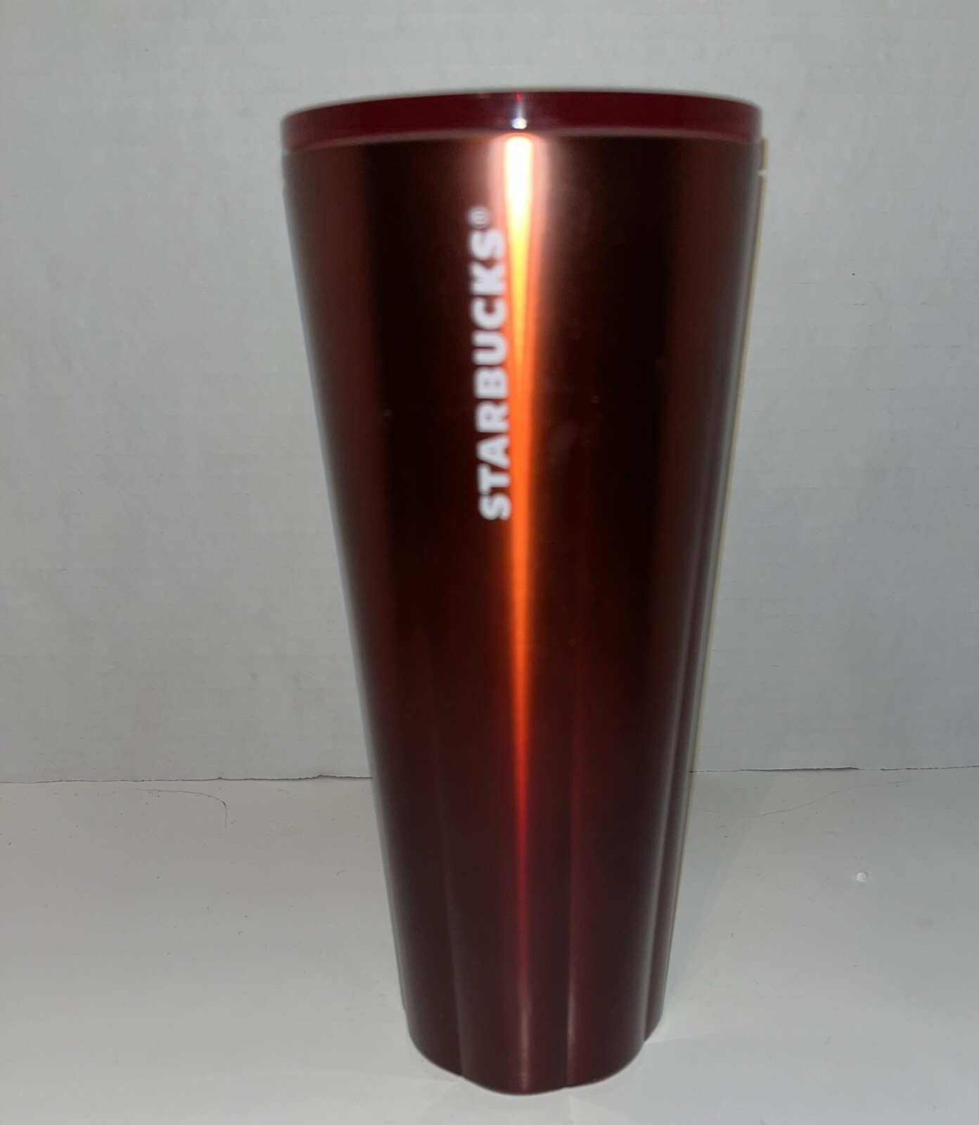 Starbucks 24oz Red Orange Stainless Steel Cold Tumbler 2022 eBay