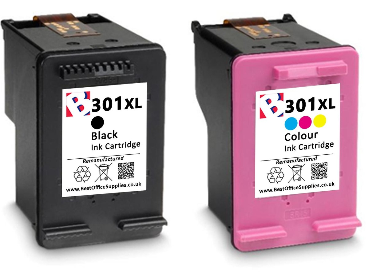 HP 301 N9J72AE , Pack De 2, Cartuchos De Tinta Originales Negro Y