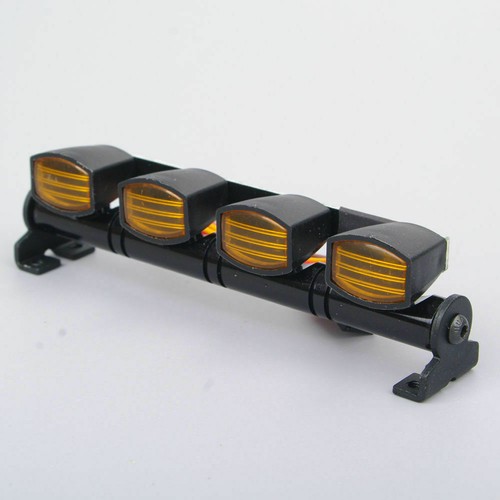 Metal MultiFunction Ultra LED Light Bar Yellow Police Lenses for 1/10 1/8 RC Car - Picture 7 of 8
