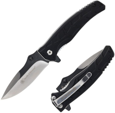 Smith & Wesson Extreme Ops Folding Knife 3'' High Carbon Steel Blade Aluminum