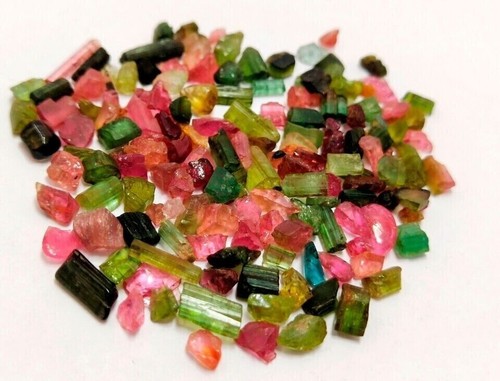 Natural Multi Color Tourmaline 70 Ct Untreated Rough Loose Gemstone Lot - Picture 4 of 10