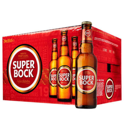 24 Flaschen Super Bock je 0,33l  - Das Kultbier aus Portugal