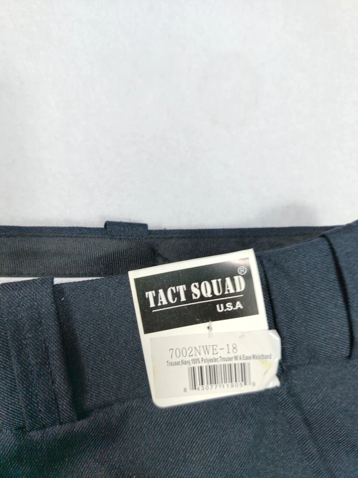 Tact Squad Trousers Men 18 Black Unhemmed Military Police Stretch Waist Security - Image 4 of 4