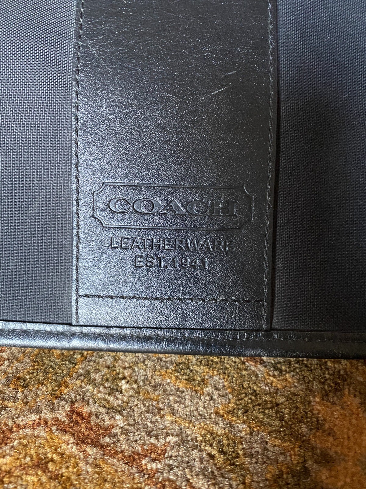 Coach Carry on Luggage Leather Cloth Black eBay