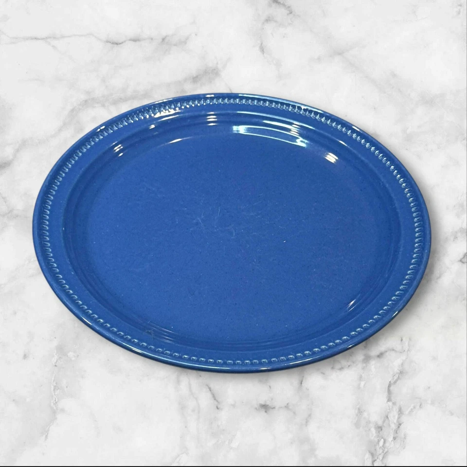 "Juego de 3 platos aperitivos para ensalada azul colores artesanales Dansk 8"" excelente estado" Foto 2 de 4