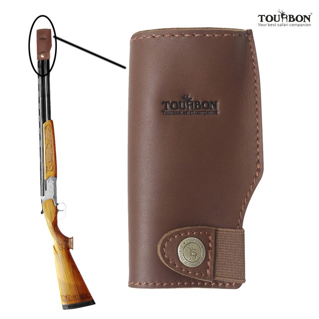Genuine Leather Gun Barrel Protector Holder Barrels Cover Clay Shootingtourbon for sale online