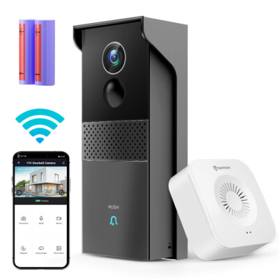 HeimVision Smart Wireless WiFi Ring Doorbell Intercom Video Cam Door Bell Chime