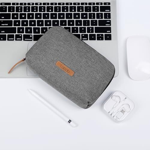 Electronic Organizer Travel Cable Organizer Bag Pouch Case Tech Gray