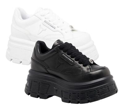 Windsor Smith Womens Chunky Trainers Leather Platform Sneakers Swerve  UK