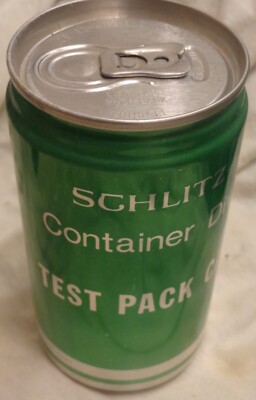 Schlitz Container Div. Test Beer Can - 12 Oz -Green..Florida - Air sealed..EMPTY