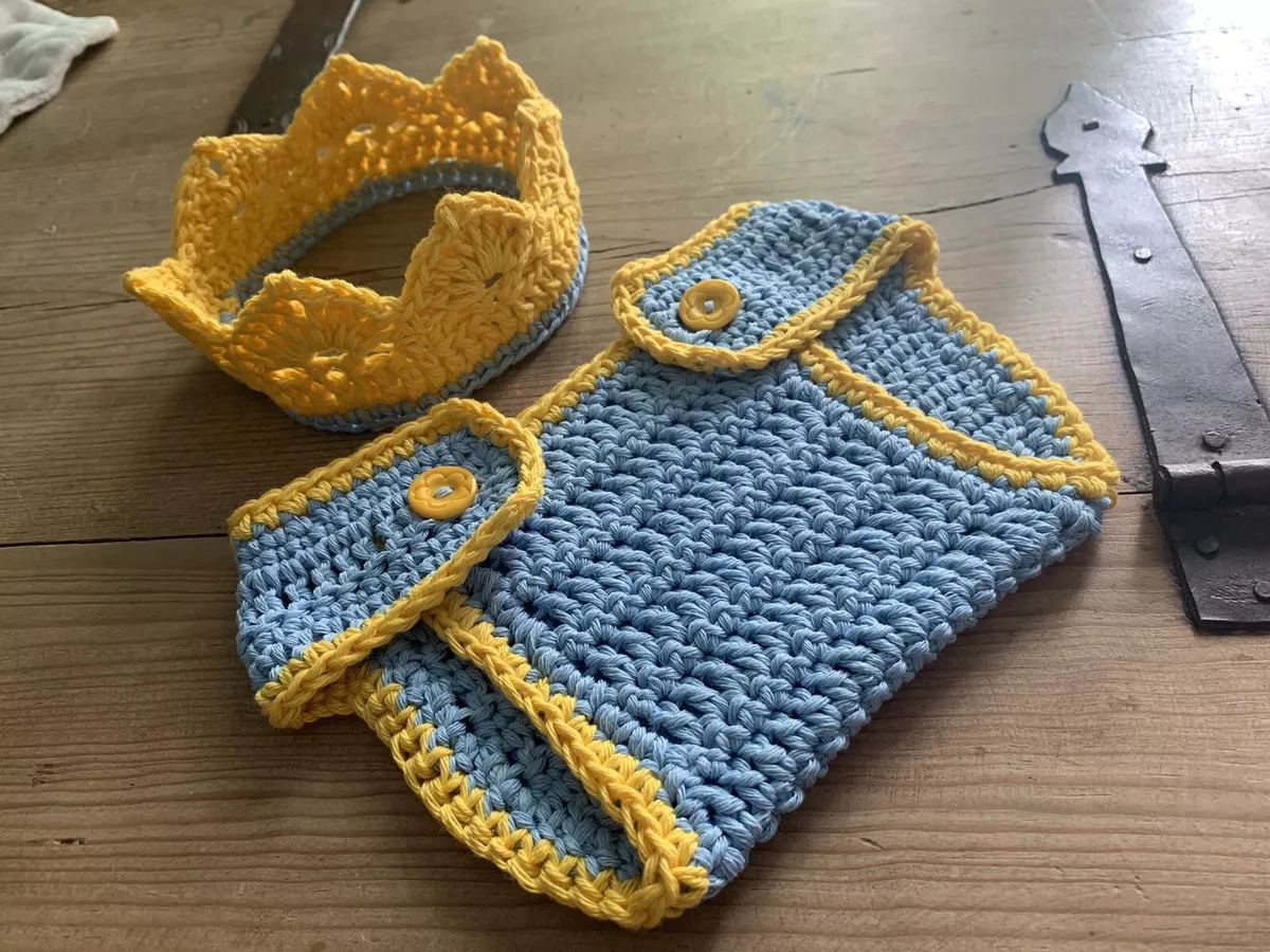 Disfraz Crochet Conjunto Bebe Recién Nacido Atrezo Cubrepañal Ropa Bebé  Nuevo