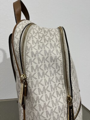Michael Kors 30S7GEZB1B Women's Backpack Rhea Zip Medium - Vanilla