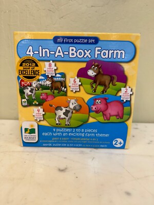 The Learning Journey 4 In A Box Farm Kids First Puzzle