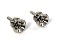 Fender NICKEL PLATED STRAP BUTTONS w/ MOUNTING SCREWS Strat Tele P J Jag Bass