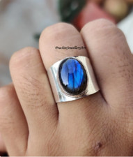 Labradorite Ring, Handmade Silver Ring, 925 Sterling Silver, Dainty Rin All Size