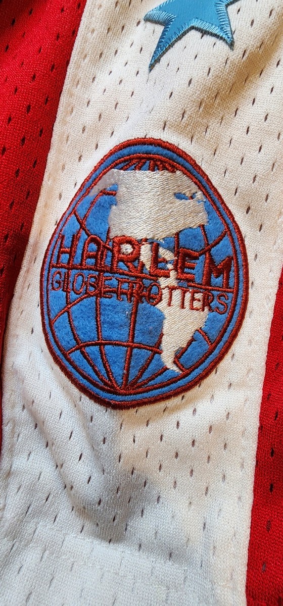 Harlem Globetrotters Curly 22 Platinum FUBU Youth Size L 16/18