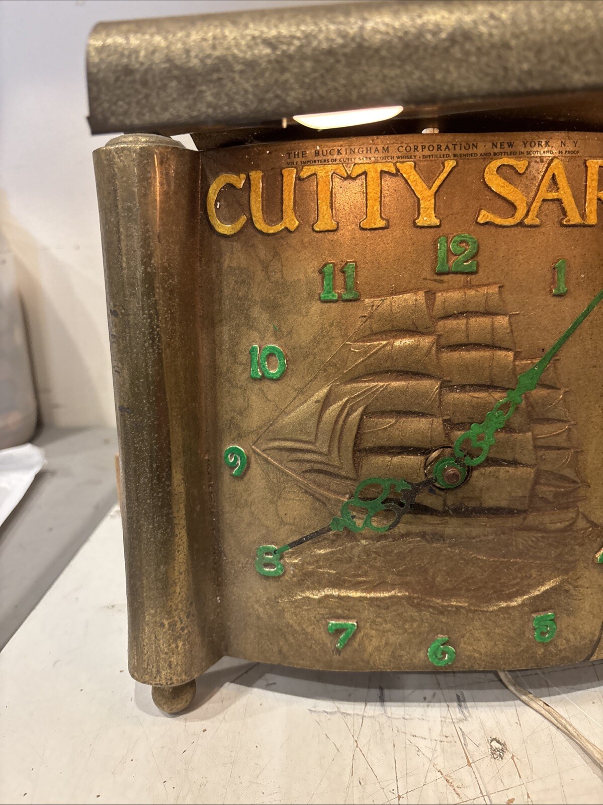Vintage Cutty Sark light clock barware scotch whiskey original