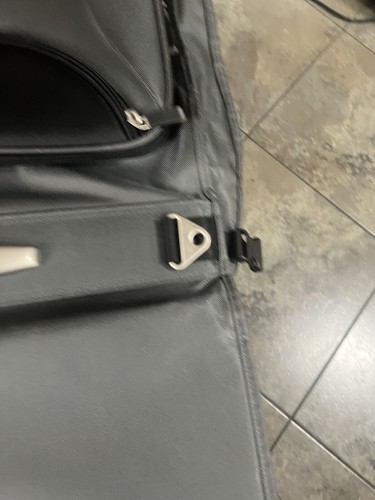 Eddie Bauer Tri-Fold Garment Bag Suit Charcoal Black Shoulder Strap & Handle - Picture 6 of 24