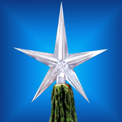 Large Clear Modern Star Replacement for Vintage Ceramic Christmas